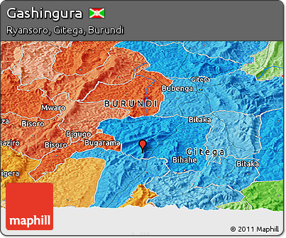 Political Panoramic Map of Gashingura