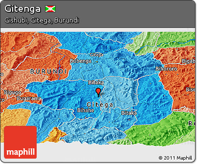 Political Panoramic Map of Gitenga