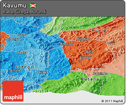 Political Panoramic Map of Kavumu