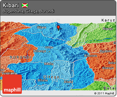 Political Panoramic Map of Kibari