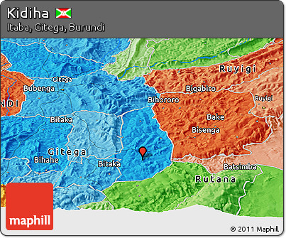 Political Panoramic Map of Kidiha