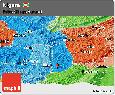 Political Panoramic Map of Kigera