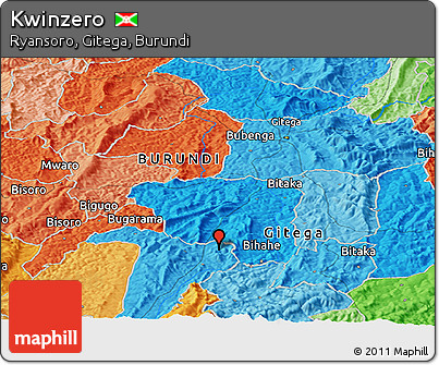 Political Panoramic Map of Kwinzero