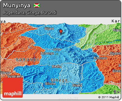 Political Panoramic Map of Munyinya