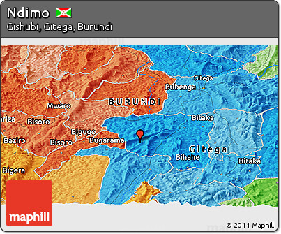 Political Panoramic Map of Ndimo
