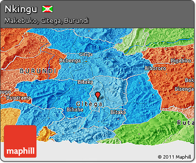 Political Panoramic Map of Nkingu