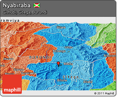 Political Panoramic Map of Nyabiraba