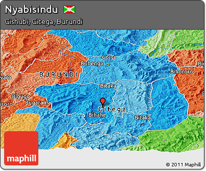 Political Panoramic Map of Nyabisindu