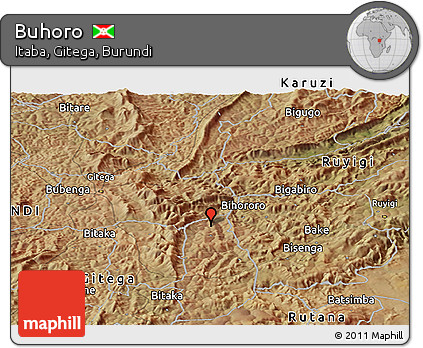 Satellite Panoramic Map of Buhoro