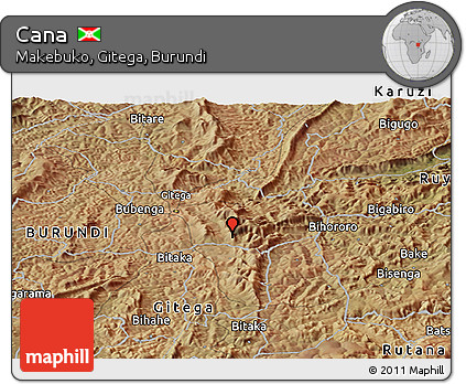 Satellite Panoramic Map of Cana