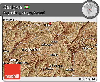 Satellite Panoramic Map of Gasigwa