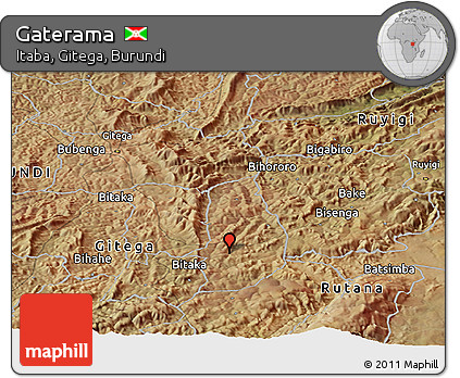 Satellite Panoramic Map of Gaterama