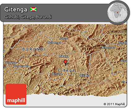 Satellite Panoramic Map of Gitenga