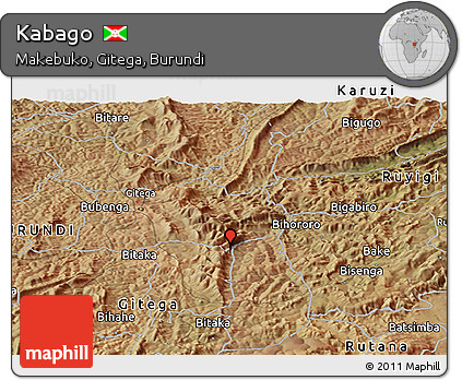 Satellite Panoramic Map of Kabago