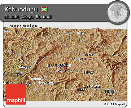 Satellite Panoramic Map of Kabundugu