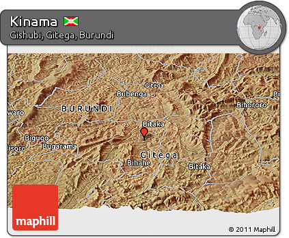 Satellite Panoramic Map of Kinama