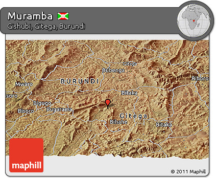 Satellite Panoramic Map of Muramba