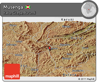 Satellite Panoramic Map of Musenga