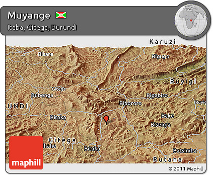 Satellite Panoramic Map of Muyange