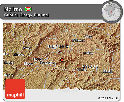 Satellite Panoramic Map of Ndimo