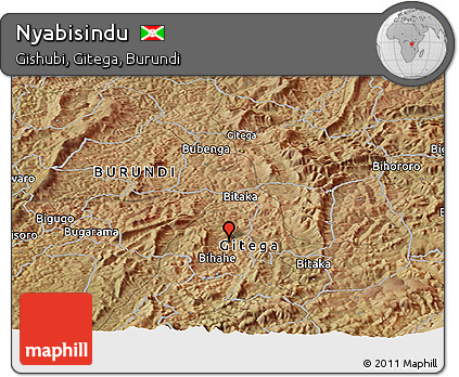 Satellite Panoramic Map of Nyabisindu
