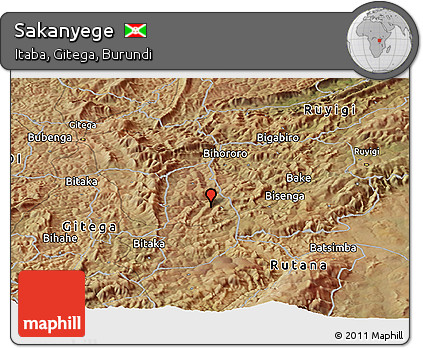 Satellite Panoramic Map of Sakanyege