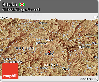 Satellite Panoramic Map of Bitaka