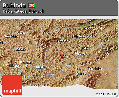 Satellite Panoramic Map of Buhinda