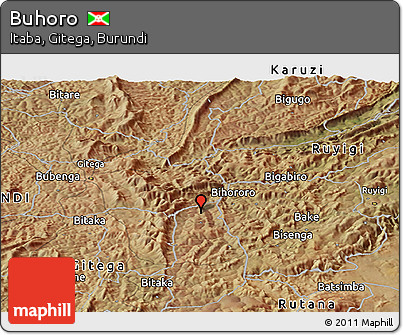 Satellite Panoramic Map of Buhoro