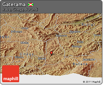 Satellite Panoramic Map of Gaterama