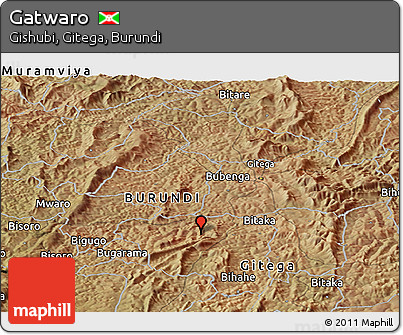 Satellite Panoramic Map of Gatwaro