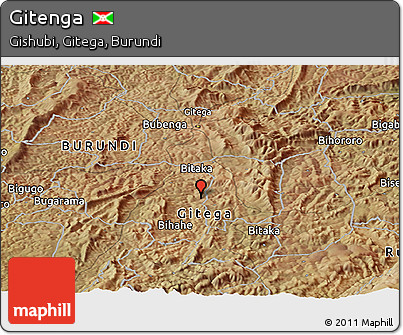Satellite Panoramic Map of Gitenga