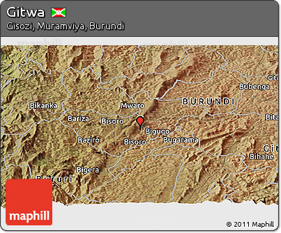 Satellite Panoramic Map of Gitwa