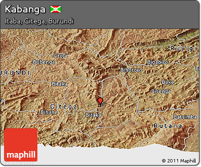 Satellite Panoramic Map of Kabanga