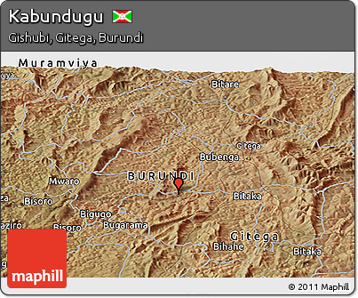 Satellite Panoramic Map of Kabundugu