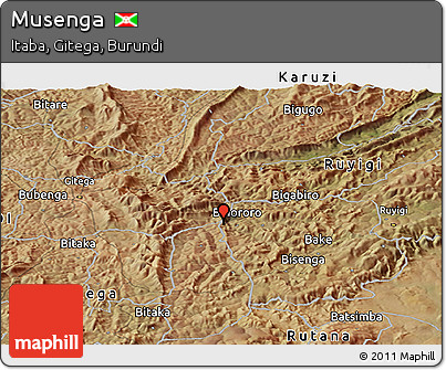 Satellite Panoramic Map of Musenga
