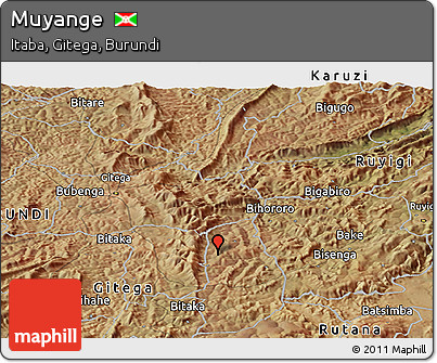 Satellite Panoramic Map of Muyange