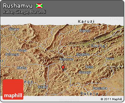 Satellite Panoramic Map of Rushamvu