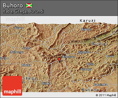 Satellite Panoramic Map of Buhoro