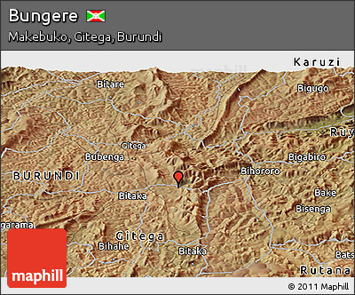 Satellite Panoramic Map of Bungere