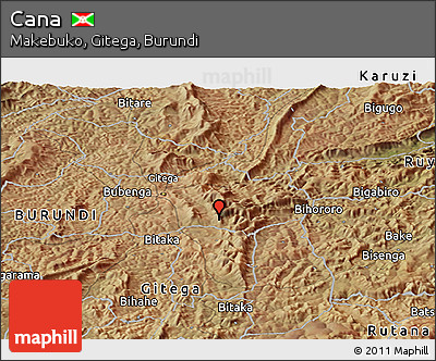 Satellite Panoramic Map of Cana