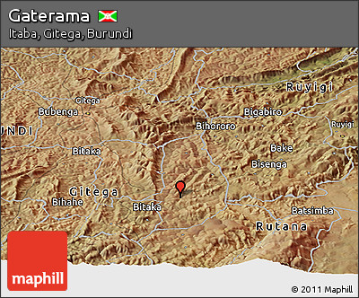 Satellite Panoramic Map of Gaterama