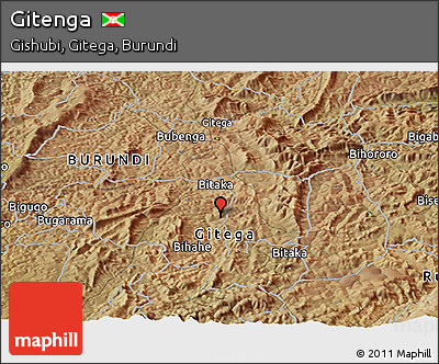 Satellite Panoramic Map of Gitenga