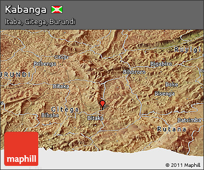 Satellite Panoramic Map of Kabanga