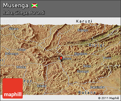 Satellite Panoramic Map of Musenga