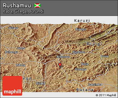 Satellite Panoramic Map of Rushamvu