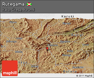 Satellite Panoramic Map of Rutegama