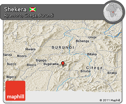 Shaded Relief Panoramic Map of Shekera