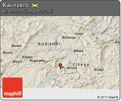 Shaded Relief Panoramic Map of Kwinzero