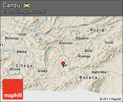 Shaded Relief Panoramic Map of Canzu
